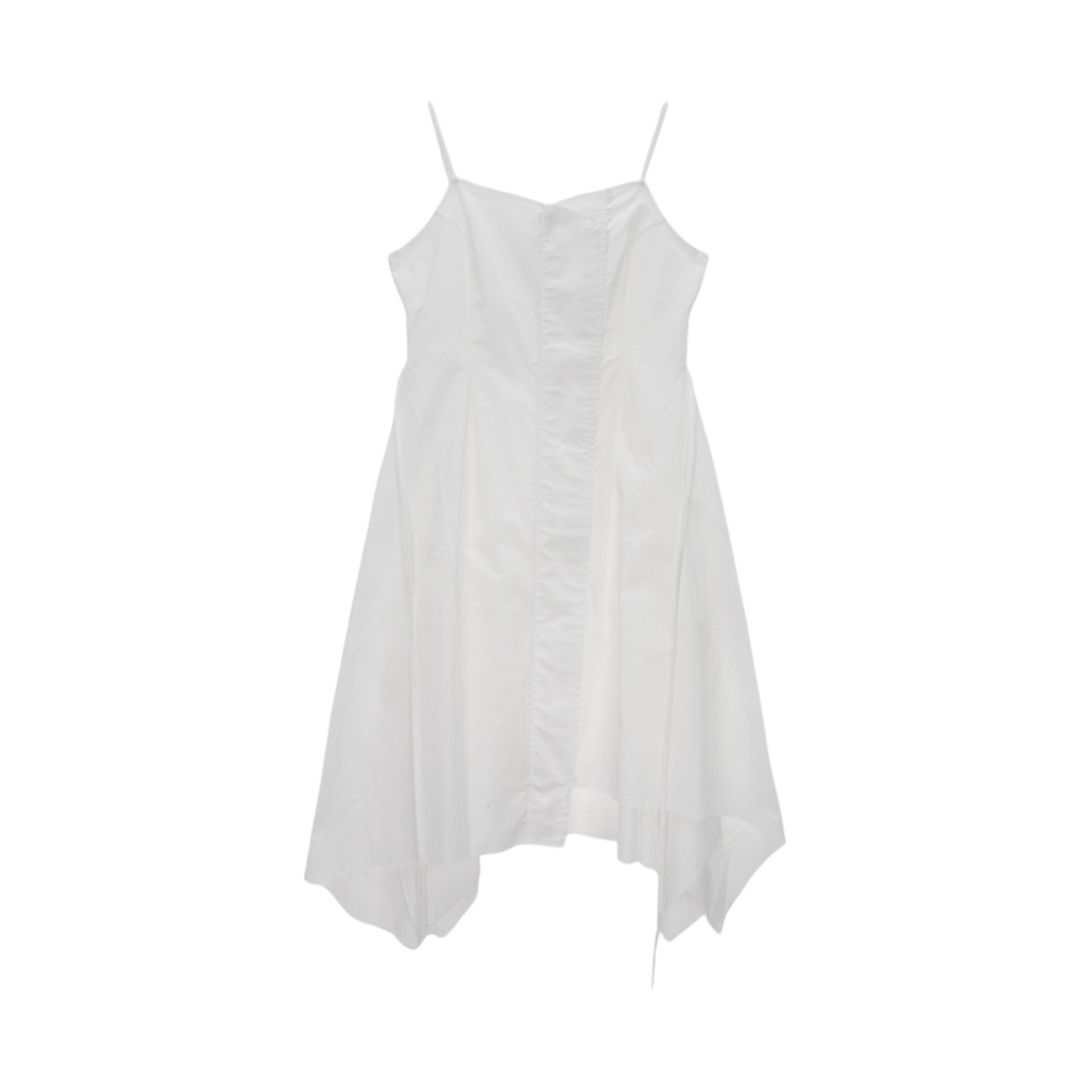 MK2434OP002M (W) Matin Kim Unbalance Layered Zip Up Dress White