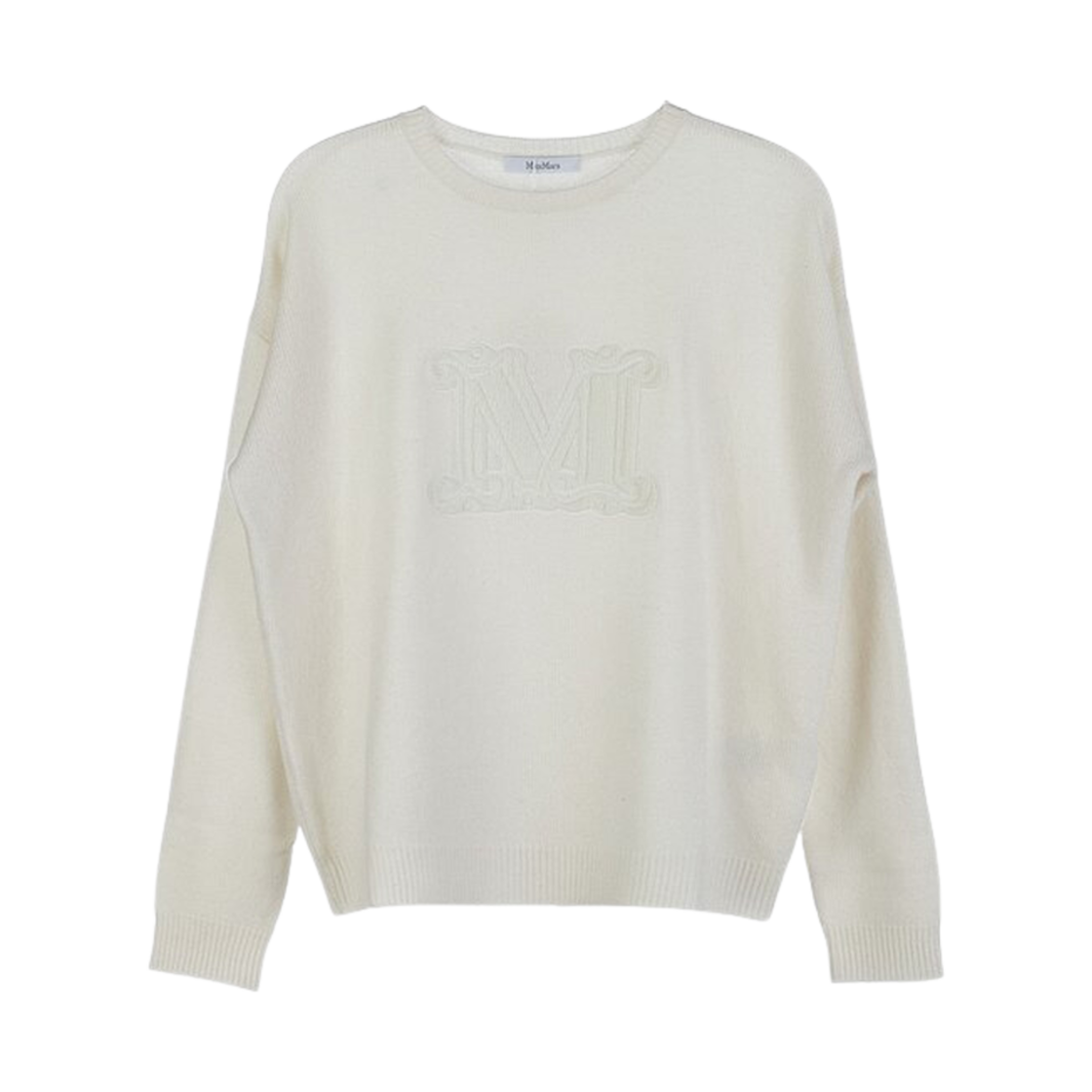 (W) 막스마라 아스테르 M 로고 캐시미어 스웨터 아이보리((W) Max Mara Aster M Logo Cashmere Sweater Ivory) - 1