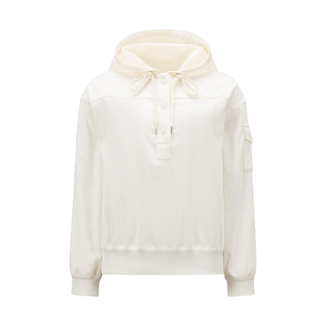 I2-093-2F00008-5964B-032 (W) Moncler Corduroy Hoodie Off White - 23FW
