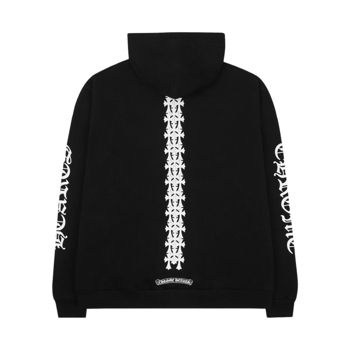 크롬하츠 세머테리 크로스 타이어 트랙 후드 블랙