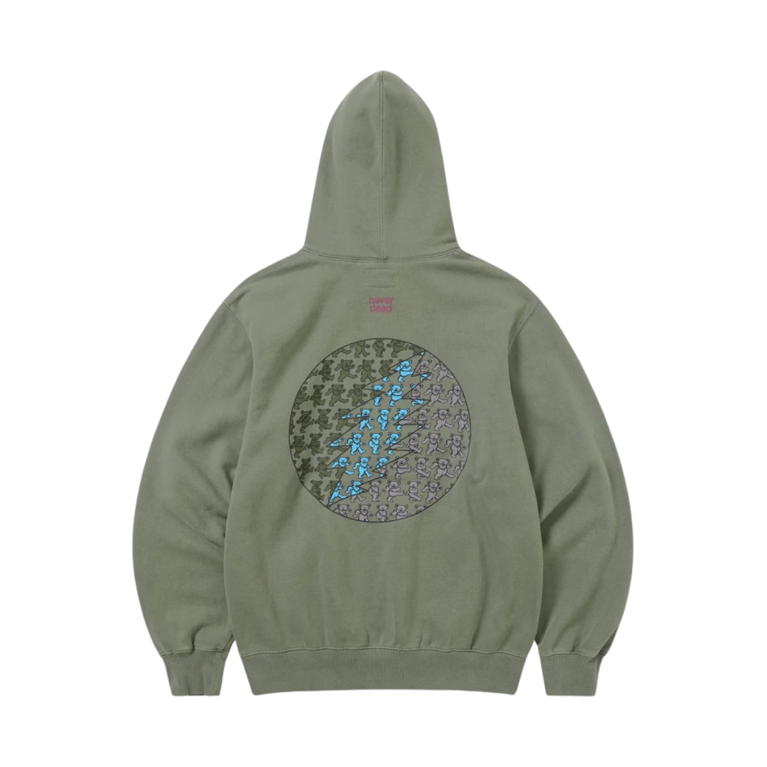 디스이즈네버댓 x 그레이트풀 데드 하트 스켈레톤 핸즈 후드 머드(Thisisneverthat x Grateful Dead Heart Skeleton Hands Hoodie Mud) - 1