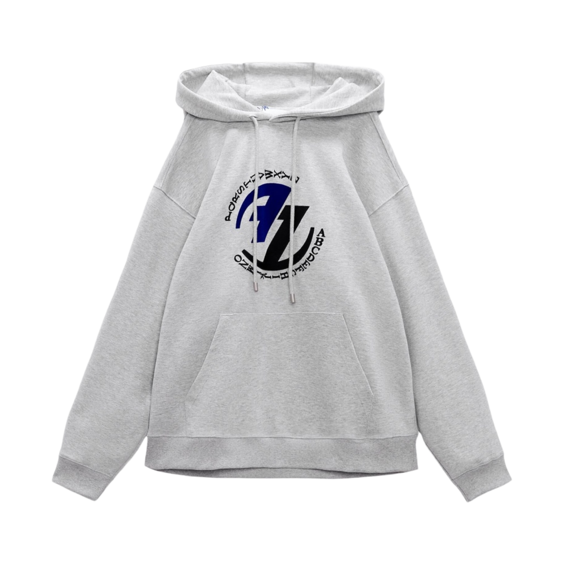 자라 x 아더에러 자수 후드 스웨트셔츠 그레이(Zara x Ader Error Embroidery Hooded Sweatshirt Grey)