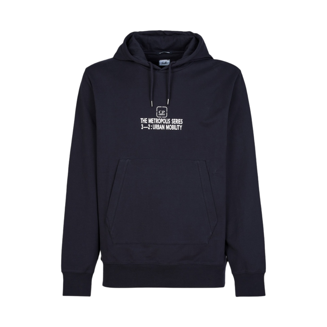 C.P. 컴퍼니 메트로폴리스 시리즈 스트레치 플리스 그래픽 후드 네이비 - 23SS(C.P. Company Metropolis Series Stretch Fleece Graphic Hoodie Navy - 23SS) - 1