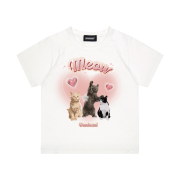 Dominant Cat World2 Crop Tee White
