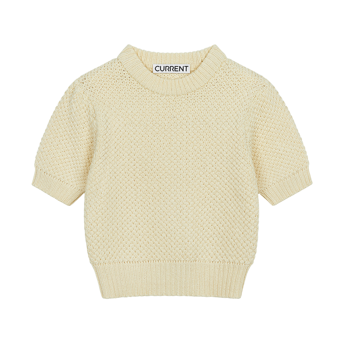 커렌트 하프 퍼프 슬리브 니트 크림(Current Half Puff Sleeve Knit Cream)