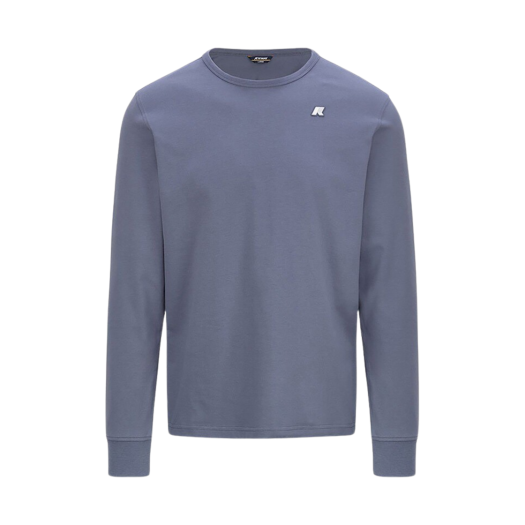 Y246EMT157 K-WAY Elmer Js Peach T-Shirt Blue Grey