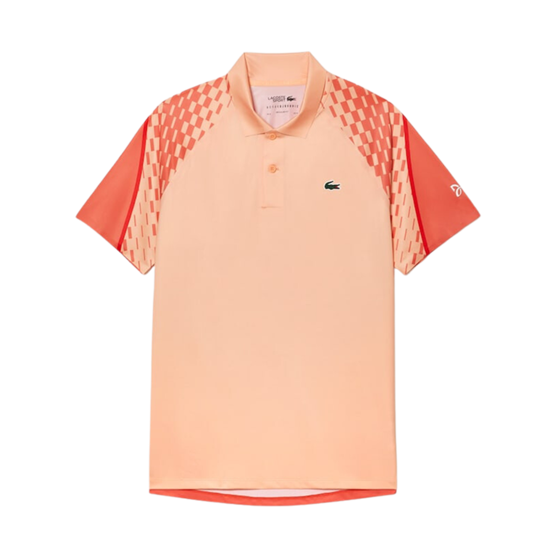 라코스테 x 노박 조코비치 스페셜 블록 폴로 라이트 오렌지 오렌지 레드(Lacoste x Novak Djocovic Special Block Polo Light Orange Orange Red) - 1