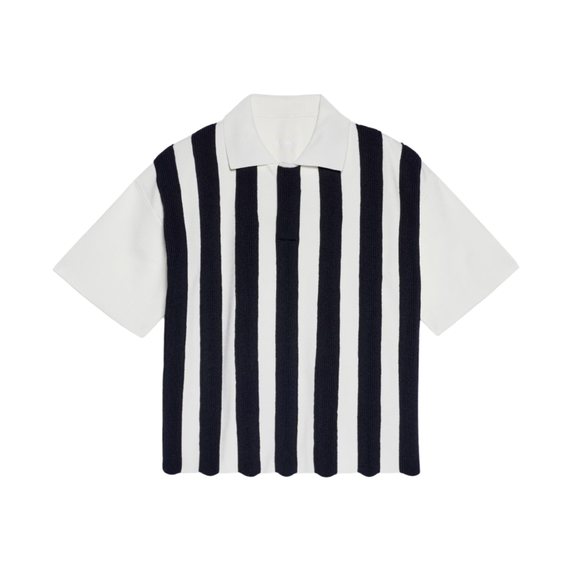 자크뮈스 르 폴로 마이유 올라 스트라이프 럭비 폴로 멀티 블랙(Jacquemus Le Polo Maille Ola Striped Rugby Polo Multi Black) - 1