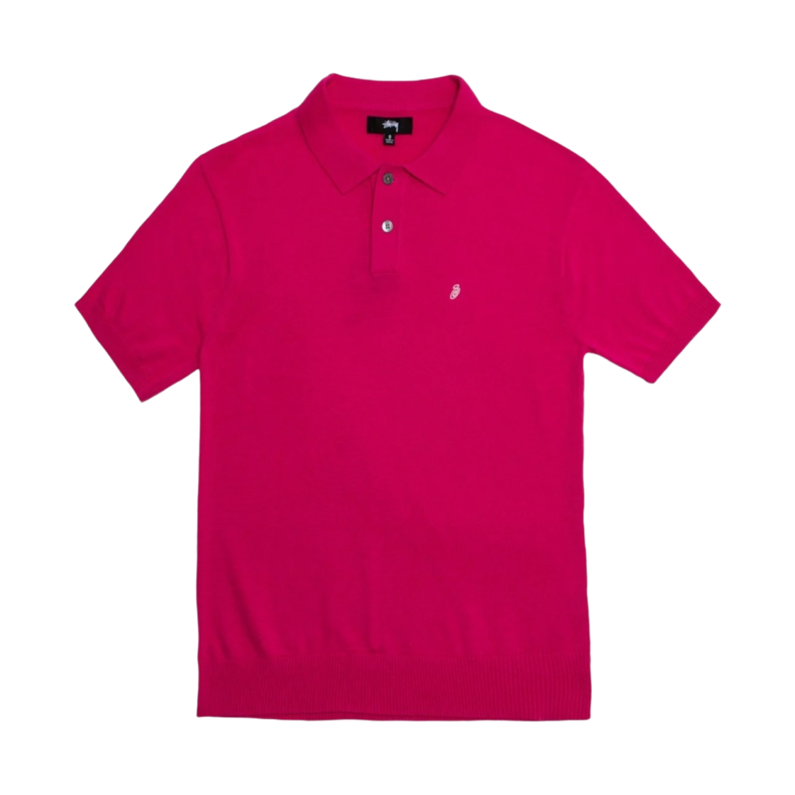 스투시 클래식 숏슬리브 폴로 스웨터 핑크(Stussy Classic SS Polo Sweater Pink) - 1