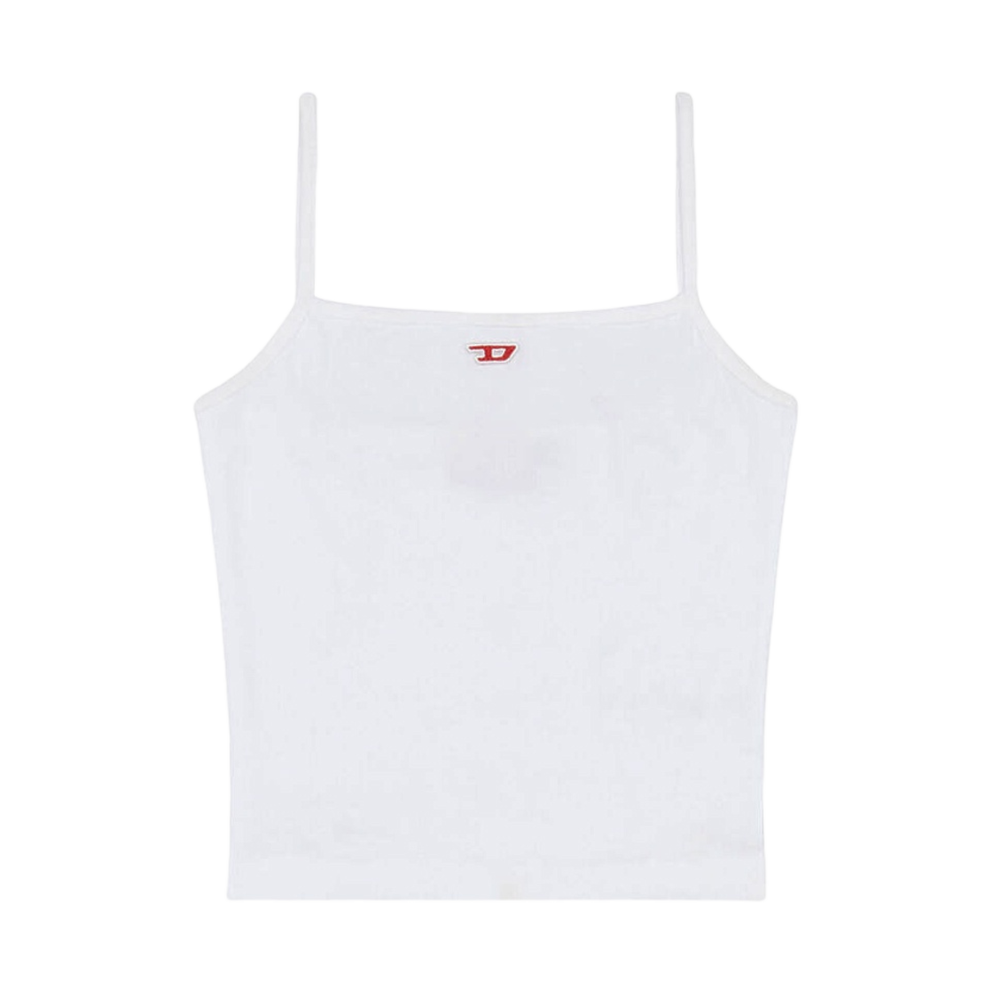 (W) 디젤 T-홉-D 리스폰시블 크롭 탱크탑 화이트((W) Diesel T-Hop-D Responsible Cropped Tank Top White)