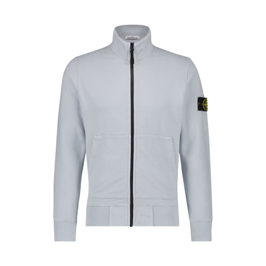 751566120-V0061 Stone Island 66120 Brushed Cotton Fleece Full Zip Sweatshirt Light Grey - 21FW