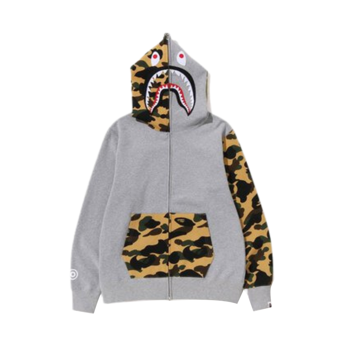 베이프 퍼스트 카모 샤크 풀 집 후드 그레이(BAPE 1st Camo Shark Full Zip Hoodie Gray) - 1