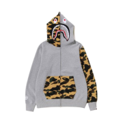 BAPE 1st Camo Shark Full Zip Hoodie Gray