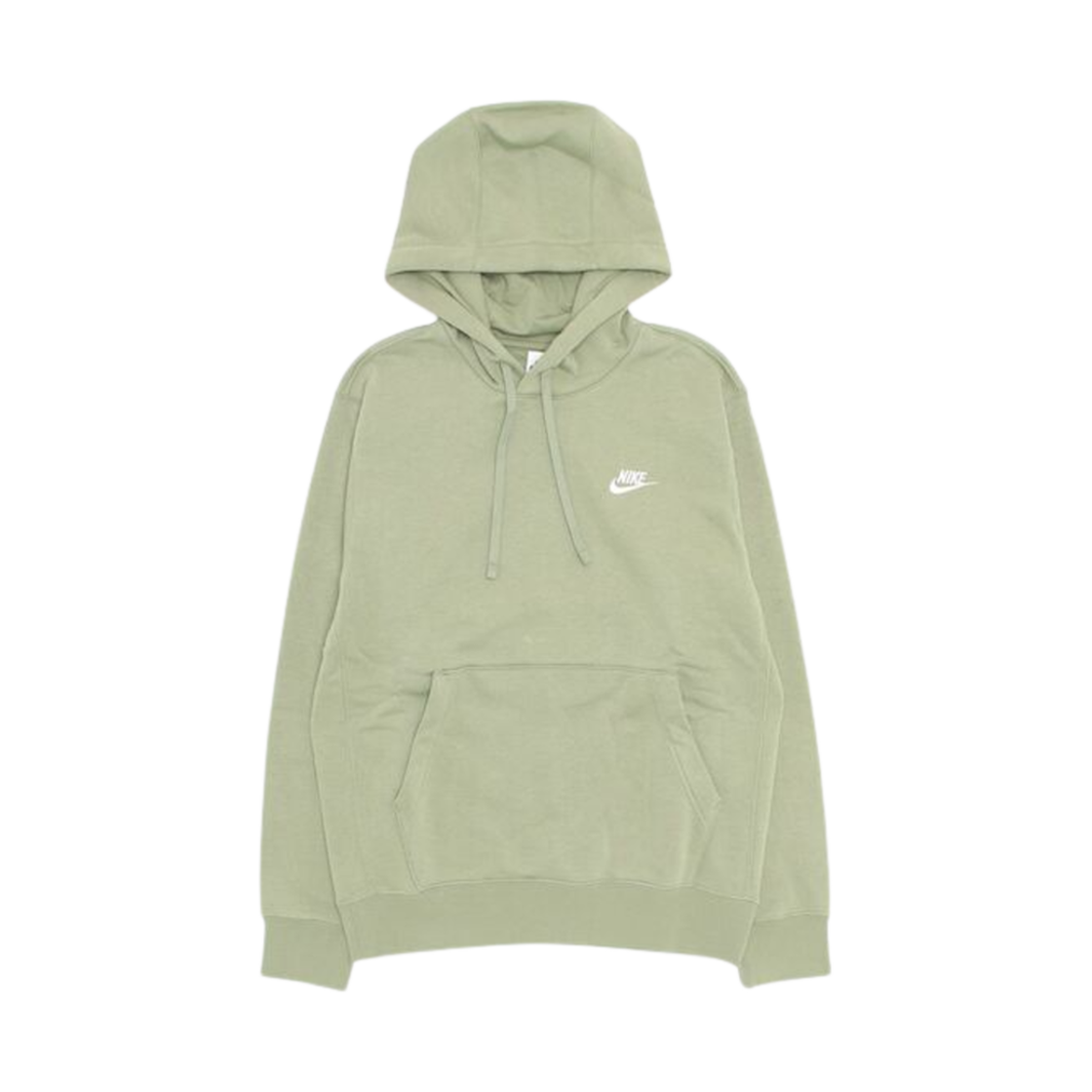 BV2655-386 Nike NSW Club Fleece Pullover Hoodie Oil Green White - Asia