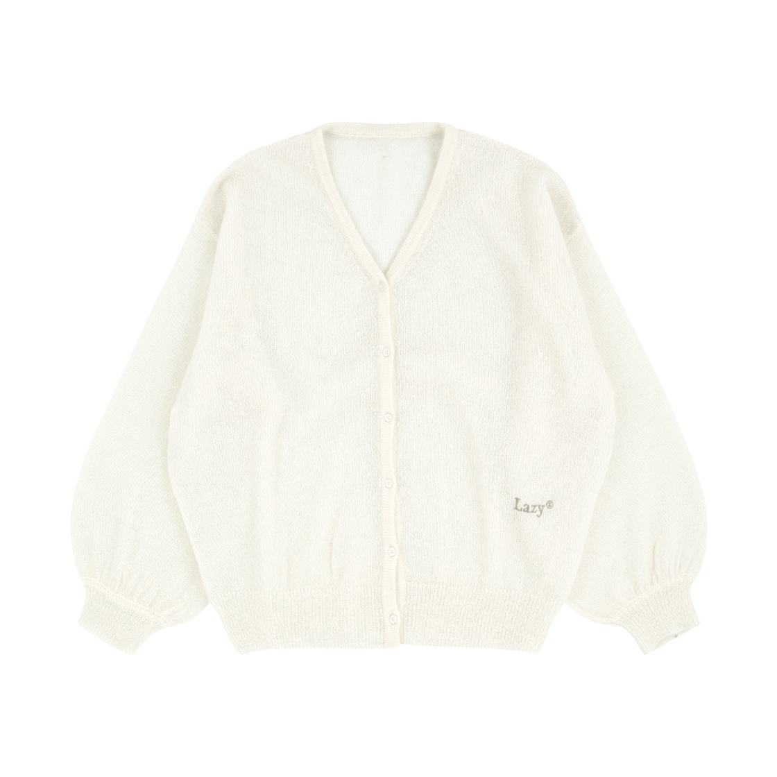 레이지지 이지 소프트 루즈핏 니트 가디건 아이보리(LAZYZ Easy Soft Loose Fit knit Cardigan Ivory) - 1