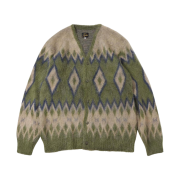 Needles Diamond Mohair Cardigan Olive