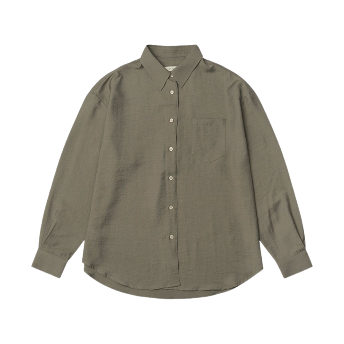 시야쥬 SITP5151 오버핏 라운지 실키 셔츠 카키브라운