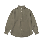 Siyazu SITP5151 Over-Fit Lounge Silky Shirts Khaki Brown