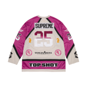 Supreme Rhinestone Hockey Jersey Light Grey - 25SS