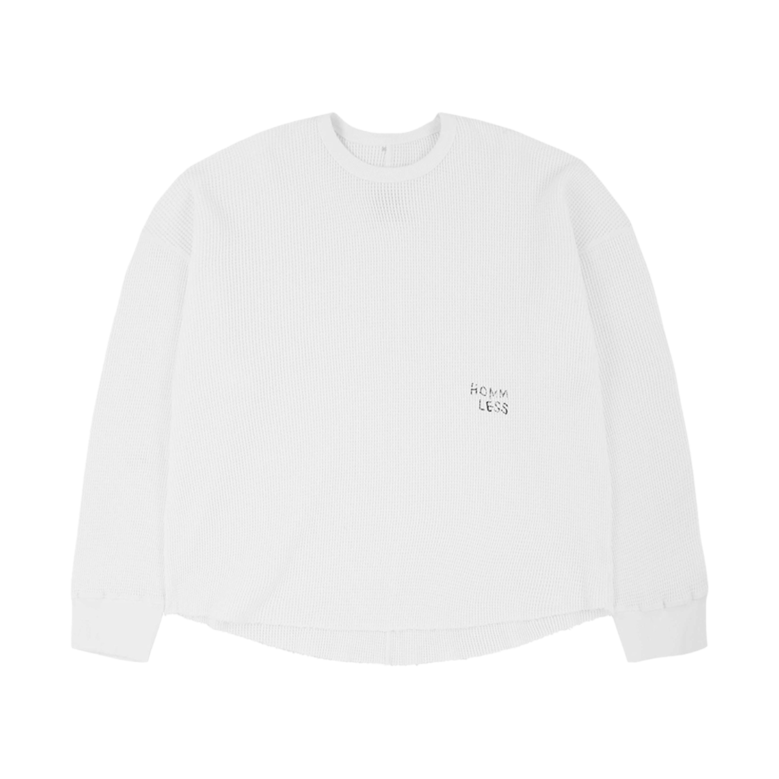 홈리스 헤비 와플 롱슬리브 화이트(Hommless Heavy Waffle LS T-Shirt White)