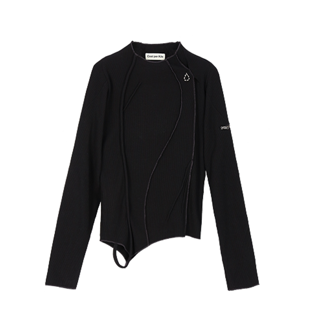 코스트퍼킬로 저지 니트 탑 블랙