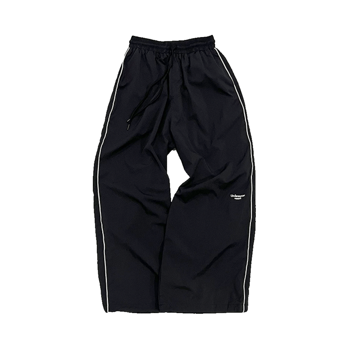 언더마이카 무.126 오리지널 로고 파이핑 라인 나일론 팬츠 블랙(Undermycar Mu.126 Original Logo Piping Line Nylon Pants Black)