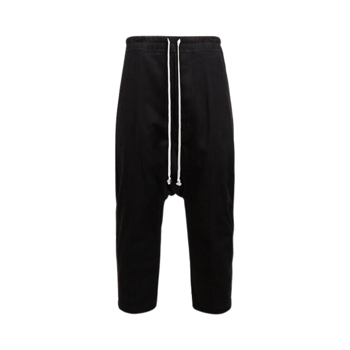 RU02B2381-CF-09 Rick Owens Drawstring Cropped Pants Black