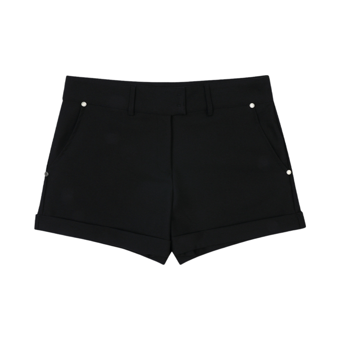 (W) 보헤미안 서울 턴업 쇼츠 블랙((W) Bohemian Seoul Turn Up Shorts Black)