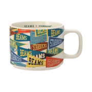 Starbucks x Beams Recycled Ceramic Mug Pennant Design Beige 355ml