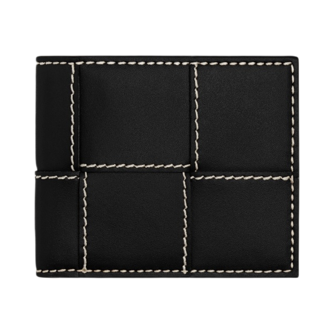 보테가 베네타 카세트 바이폴드 지갑 블랙 내츄럴(Bottega Veneta Cassette Bi-Fold Wallet Black Natural) - 1