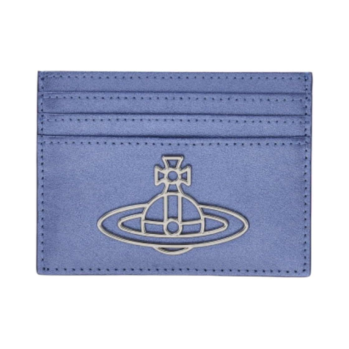 비비안 웨스트우드 펄라이즈드 레더 씬 라인 오브 카드 홀더 퍼플(Vivienne Westwood Pearlised Leather Thin Line Orb Card Holder Purple) - 1