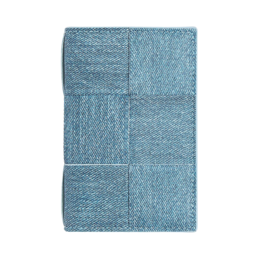 Bottega Veneta Cassette Flap Card Case Blue Melange Ice