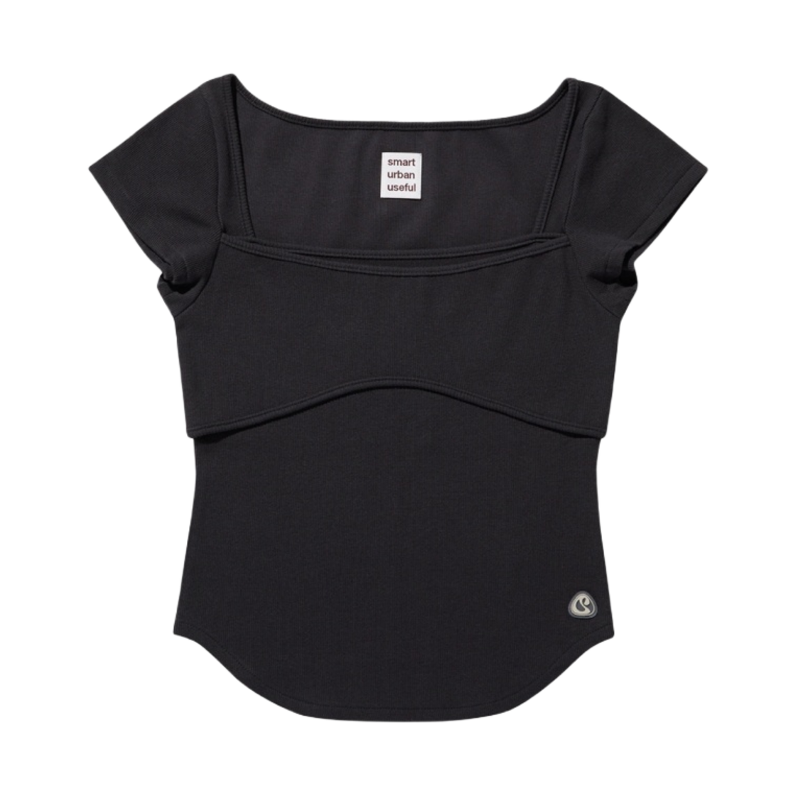 (W) 코이세이오 라운드 커버 티셔츠 차콜