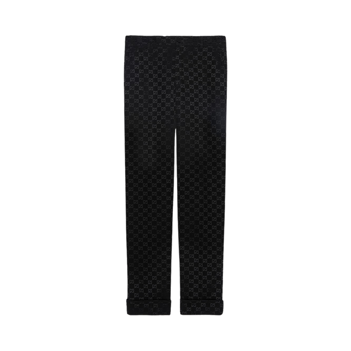 (W) 구찌 라이트 GG 캔버스 트라우저 블랙((W) Gucci Light GG Canvas Trousers Black) - 1