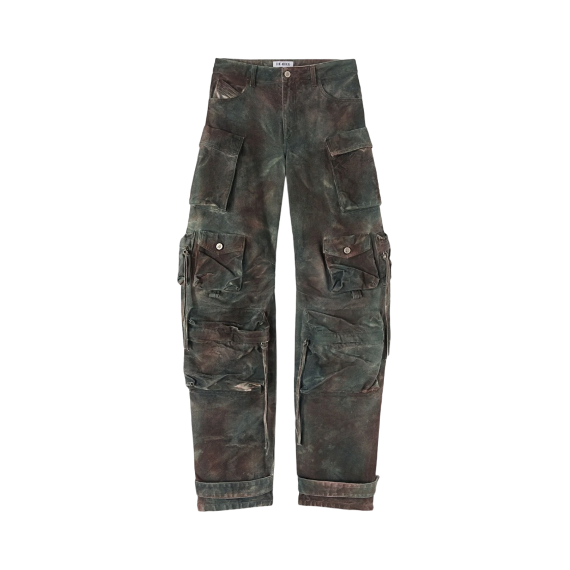 (W) 디 아티코 펀 롱 팬츠 스테인드 그린 카모플라쥬((W) The Attico Fern Long Pants Stained Green Camouflage) - 1