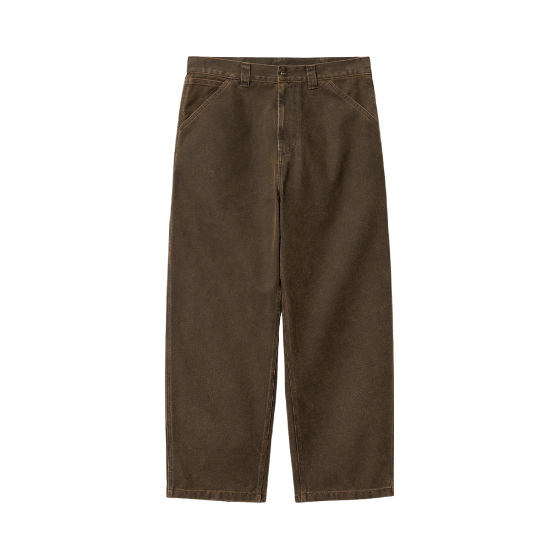 칼하트 WIP 월튼 캔버스 OG 루즈 핏 싱글 니 팬츠 블랙 딥 해밀턴 브라운(Carhartt WIP Walton Canvas OG Loose Fit Single Knee Pants Black Deep Hamilton Brown) - 2