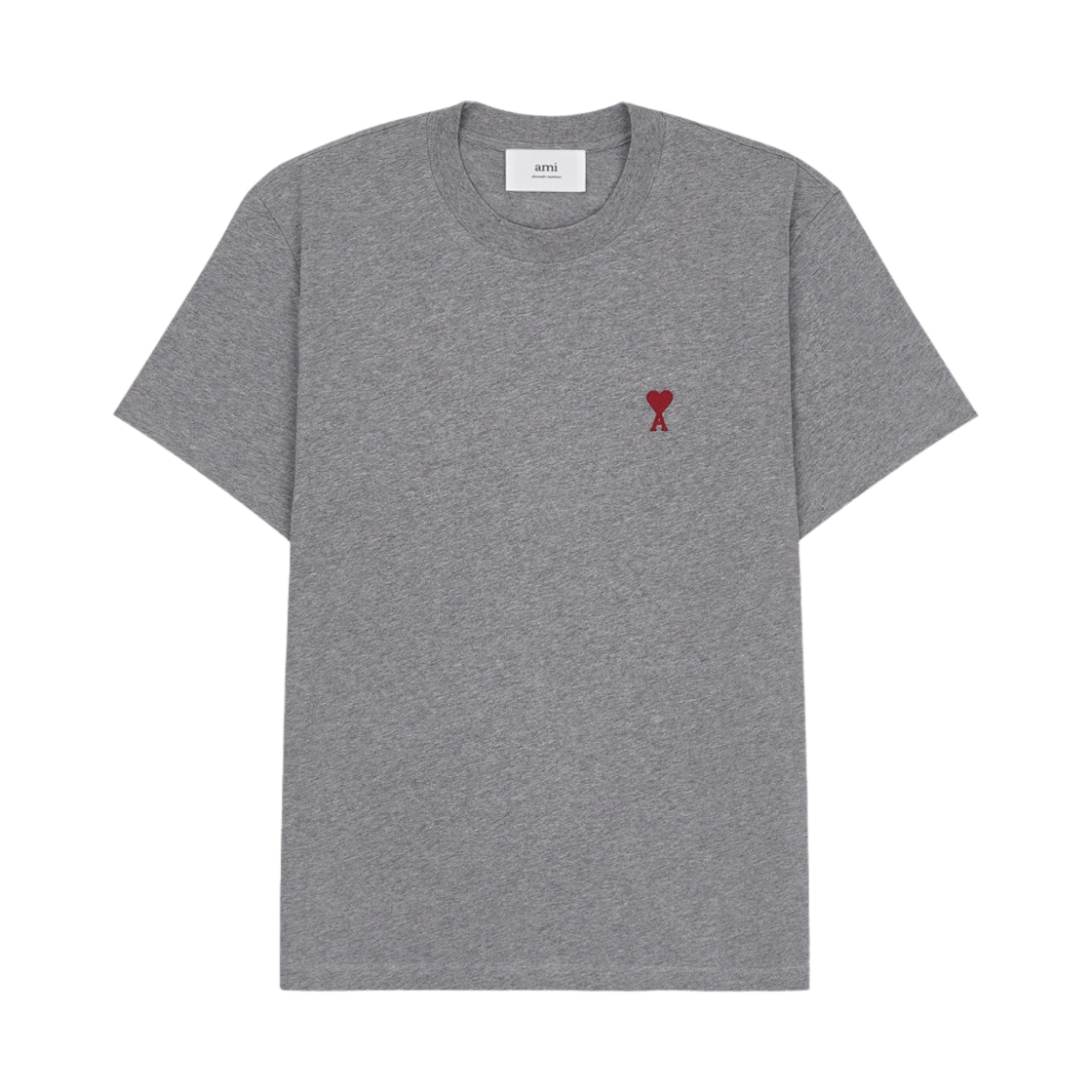 아미 스몰 하트 로고 티셔츠 헤더 그레이(AMI de Coeur T-Shirt Heather Grey)