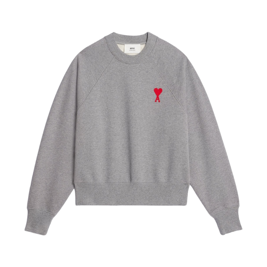 아미 스몰 하트 로고 스웨트셔츠 그레이(AMI de Coeur Sweatshirt Grey)