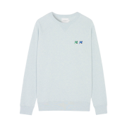 Maison Kitsune Double Monochrome Fox Head Classic Sweatshirt Blue Haze Melange