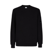 C.P. Company Diagonal Raised Fleece Crewneck Sweatshirt Black - 22SS