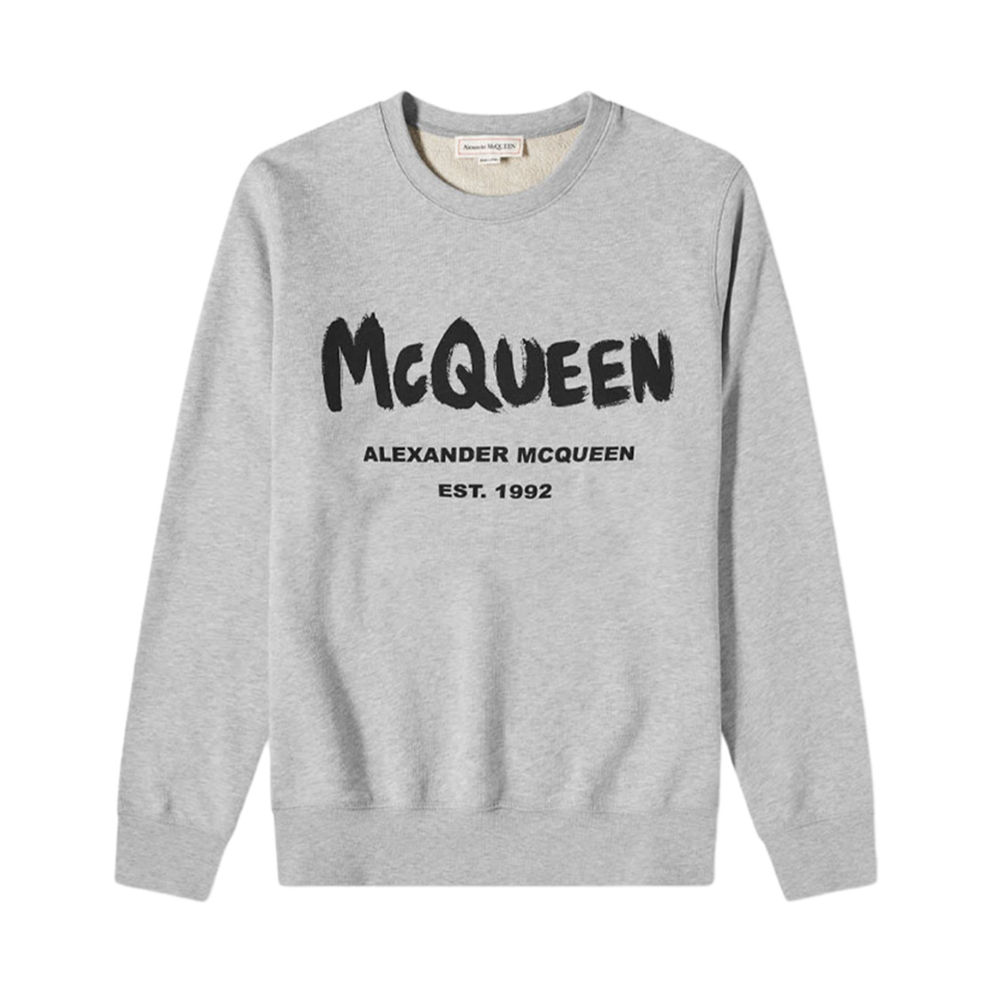 알렉산더 맥퀸 그래피티 로고 프린트 스웨트셔츠 그레이(Alexander McQueen Graffiti Logo Print Sweatshirt Grey) - 1