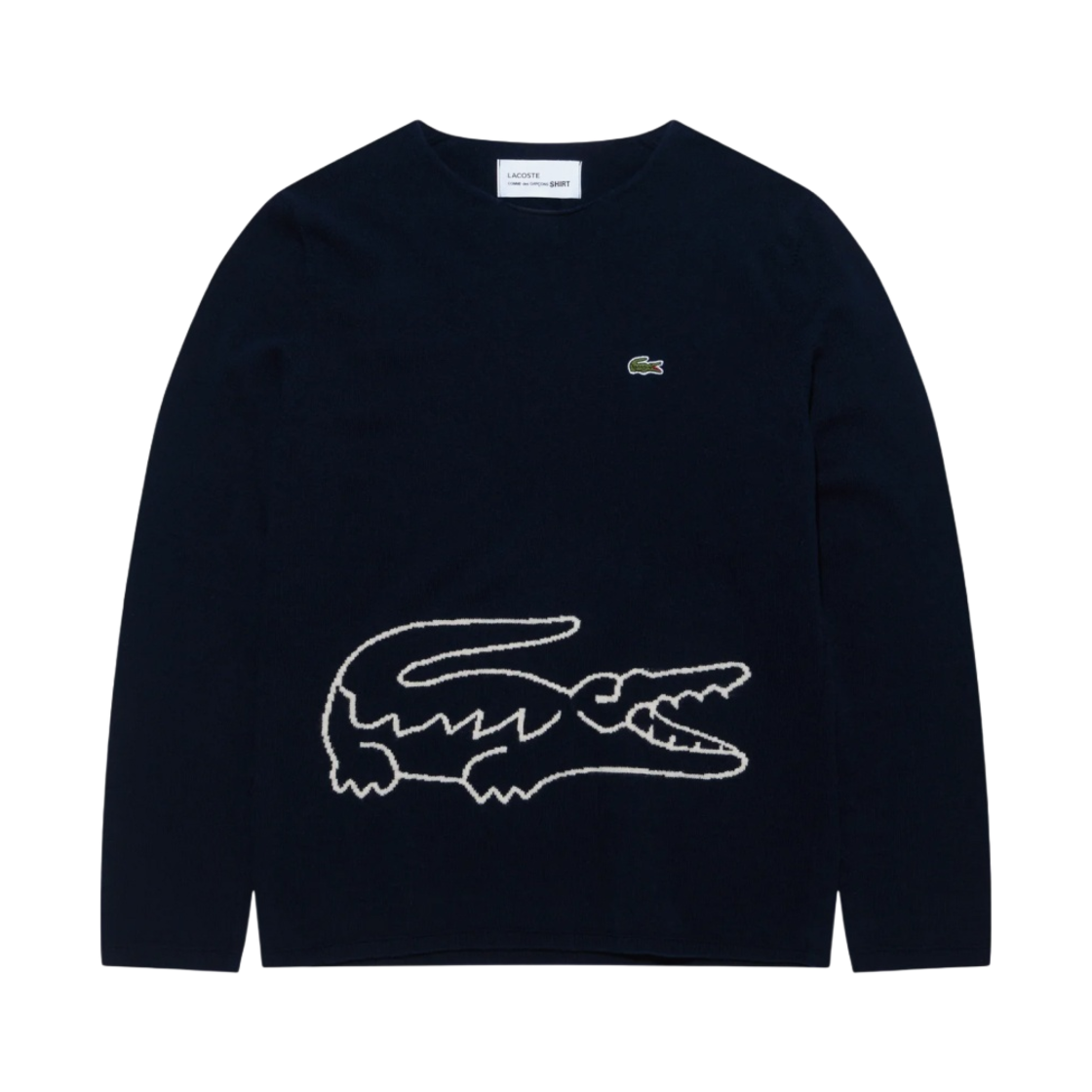 꼼데가르송 셔츠 x 라코스테 니트 스웨터 블랙(Comme des Garcons Shirt x Lacoste Knit Sweater Black) - 1