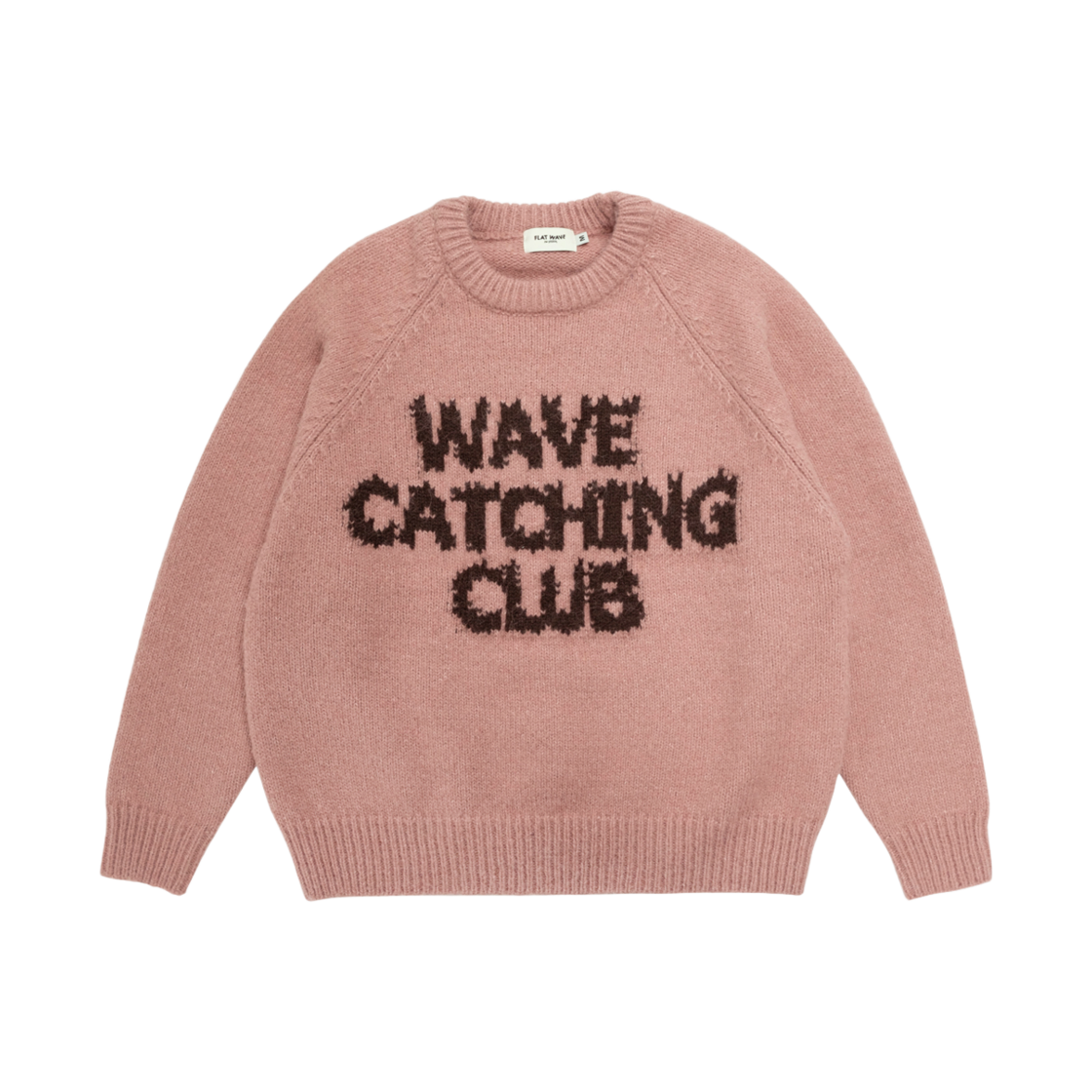 플랫웨이브 니세 라운드 니트 핑크