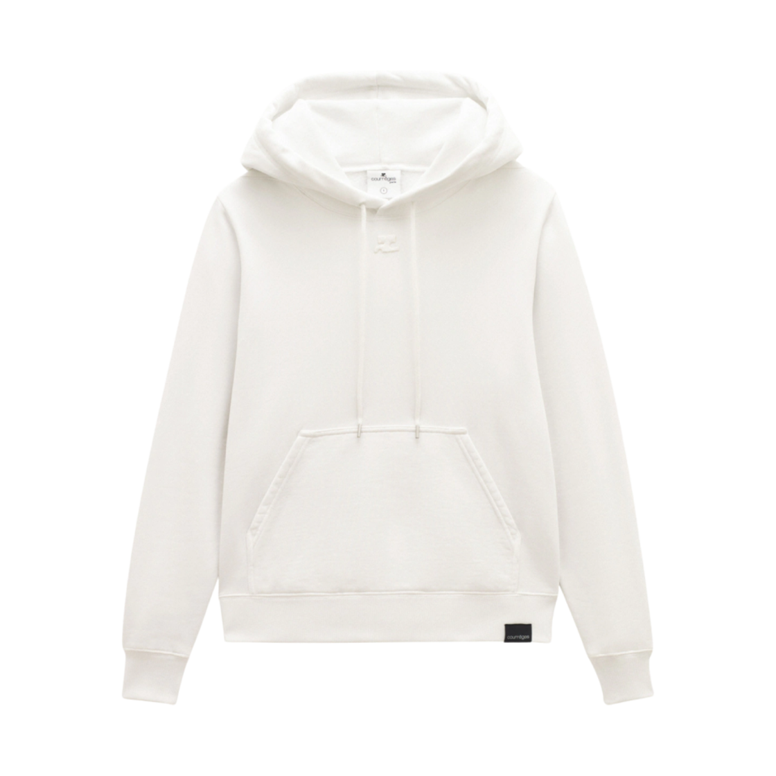 (W) 꾸레쥬 베이직 후드 화이트((W) Courreges Basic Hoodie White) - 1