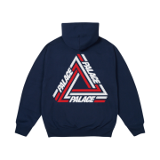 Palace Tri-Line Hood Navy - 24FW