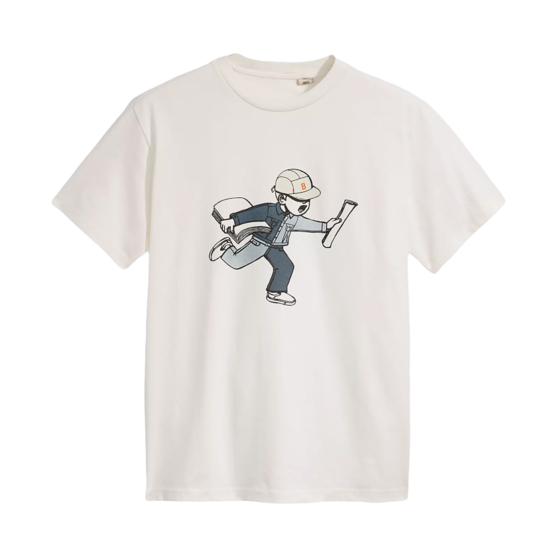 리바이스 x 페이퍼보이 파리 x 빔즈 티셔츠 화이트(Levi's x Paperboy Paris x Beams T-Shirt White)