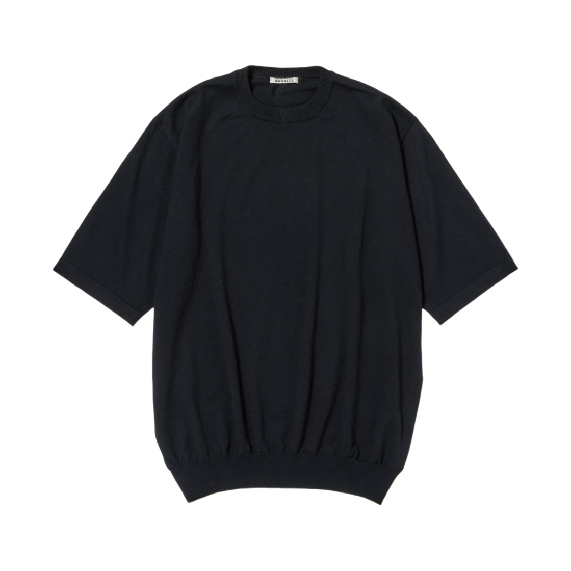 오라리 캐시미어 하드 트위스트 니트 티셔츠 블랙(Auralee Cashmere Hard Twist Knit T-Shirt Black) - 1