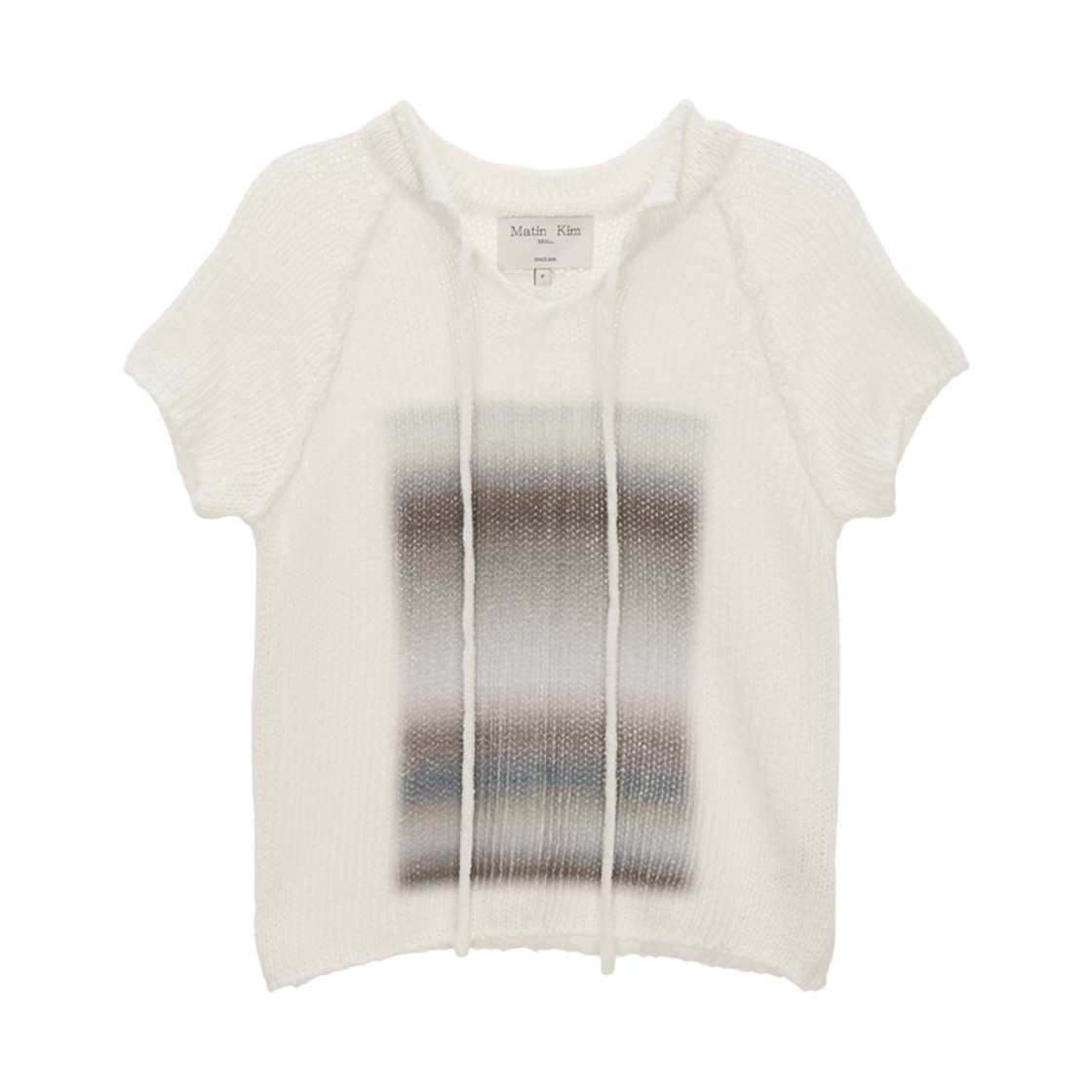 MK2334PO006M0IV (W) Matin Kim Foggy Printing Knit Pullover Ivory