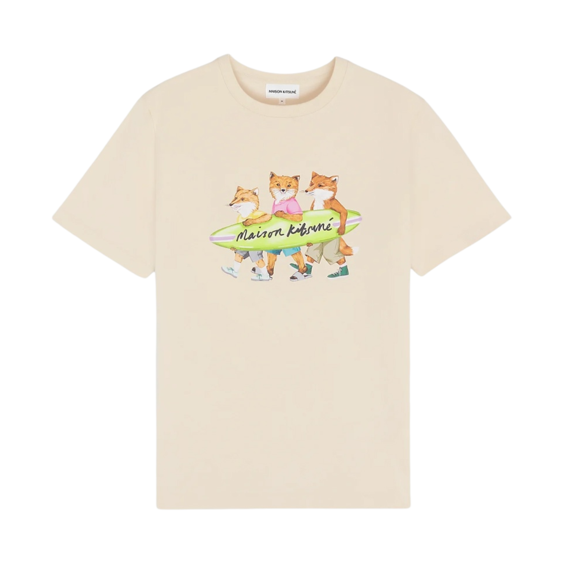 메종 키츠네 서핑 폭스드 컴포트 티셔츠 페이퍼