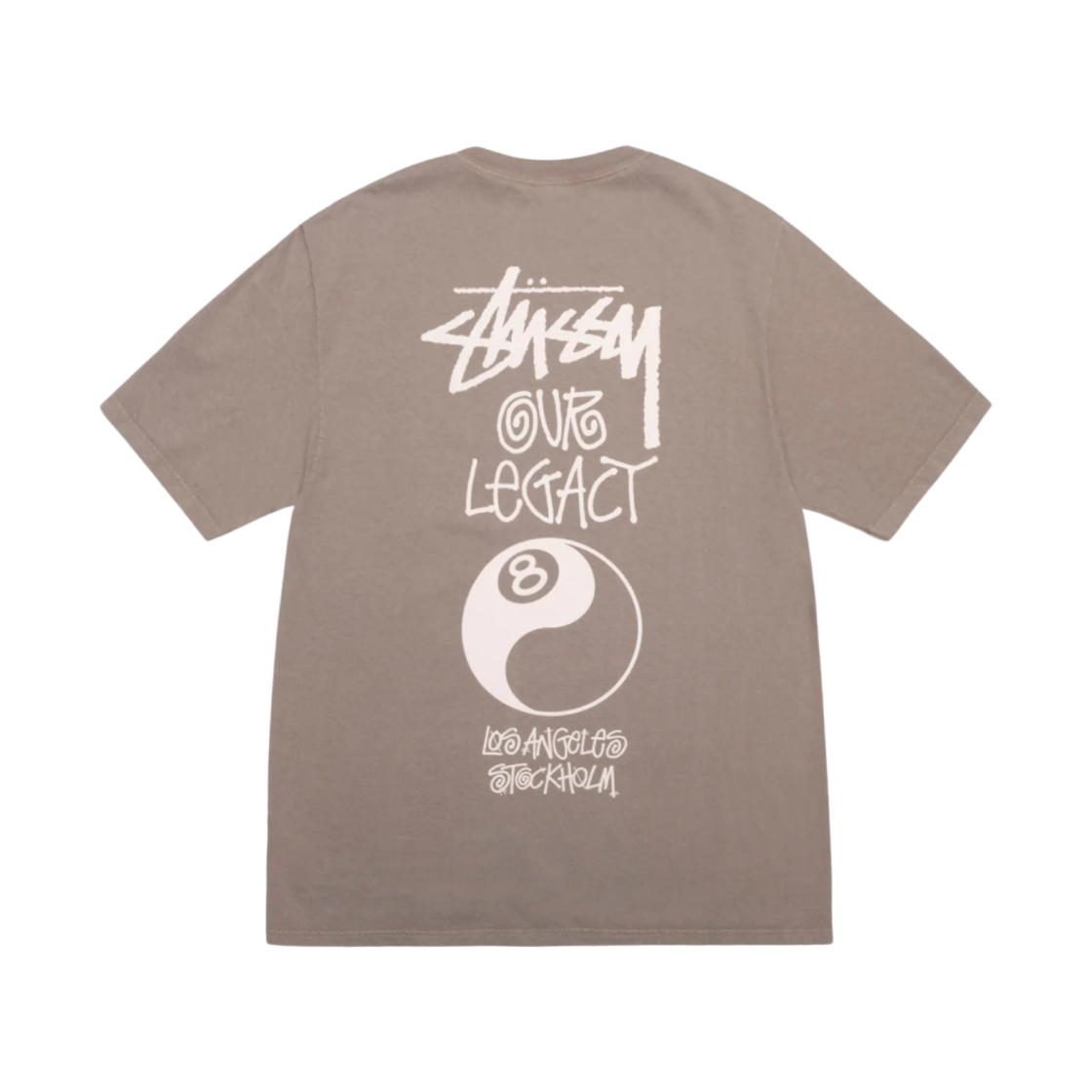 스투시 x 아워레가시 워크샵 8볼 피그먼트 다이드 음양 티셔츠 토프(Stussy x Our Legacy Work Shop 8 Ball Pigment Dyed Yin Yang T-Shirt Taupe)